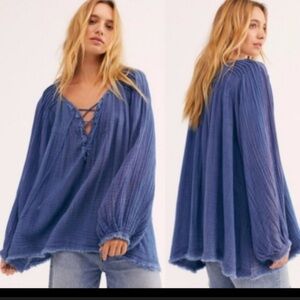 We the free cloud breaker gauze tunic